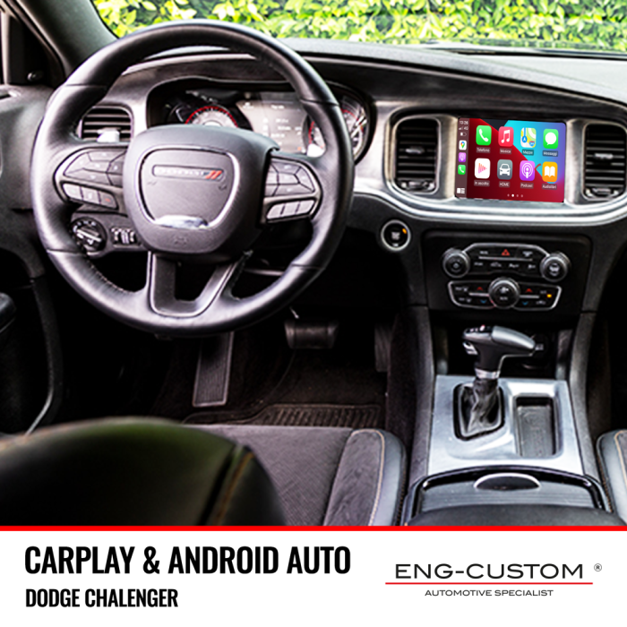 ENG-Custom automotive products and installations - Dodge Chalenger Car Play Android Auto Mirror Link