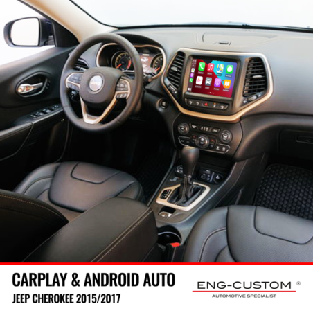 ENG-Custom automotive products and installations - Jeep Cherokee Car Play Android Auto Mirror Link