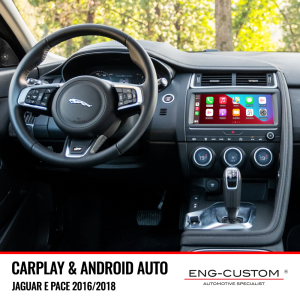 Prodotti e installazioni automotive ENG-Custom - Jaguar E PACE Apple Carplay Android Auto Mirror Link