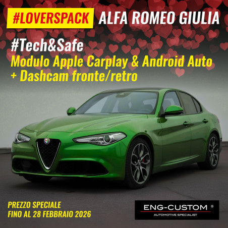 LOVERS PACK ALFA ROMEO GIULIA Carplay Android Auto + Dashcam F/R - ENG-CUSTOM