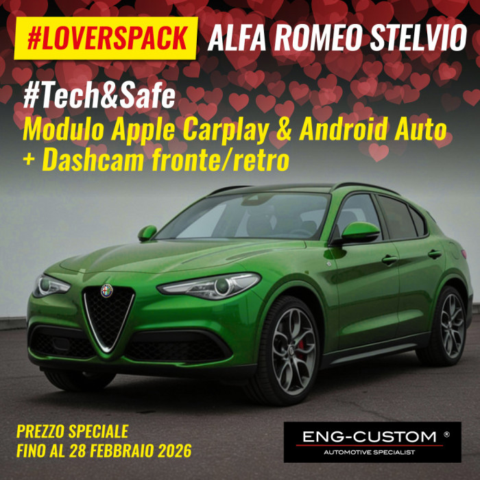 LOVERS PACK ALFA ROMEO STELVIO Carplay + Dashcam F/R - ENG-CUSTOM
