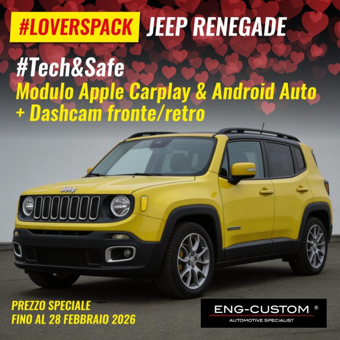 LOVERS PACK JEEP RENEGADE Carplay + Dashcam F/R - ENG-CUSTOM